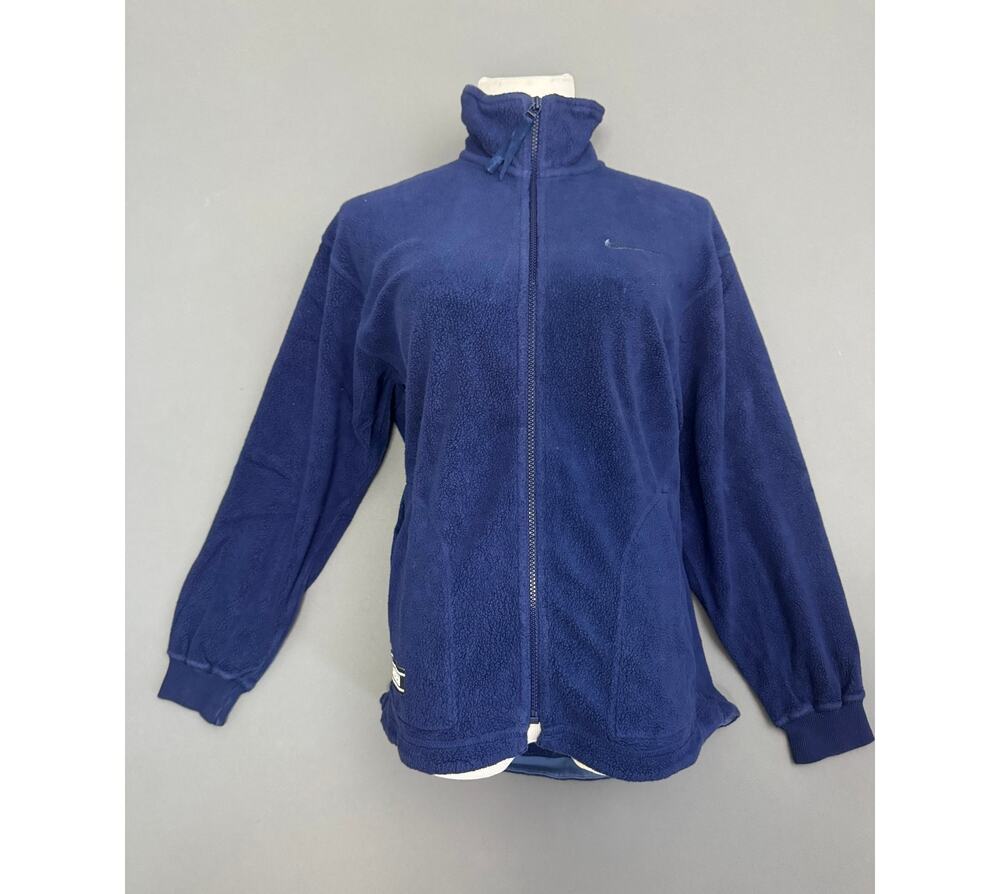 Vintage 90s Nike Sports Blue Fleece Full Zip Jacket Size M